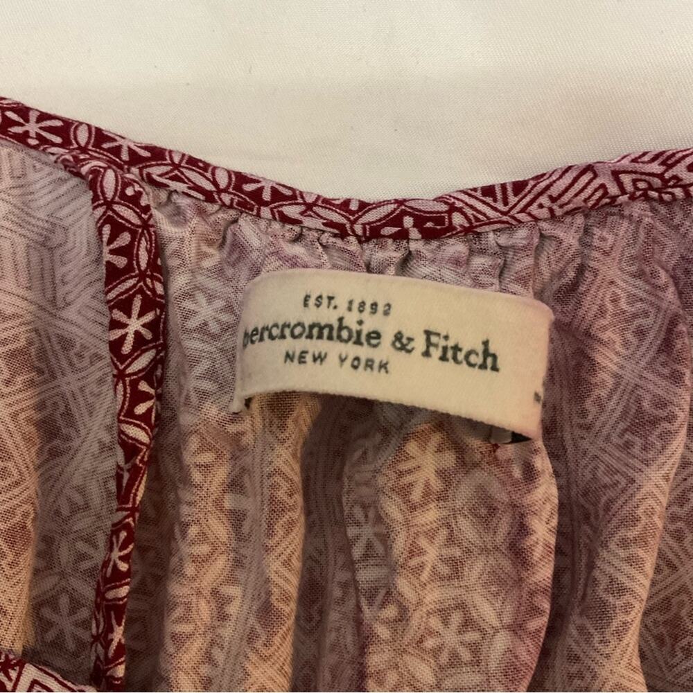 Abercrombie & Fitch Swing Top with Split Back Crop Top M Boho Festival Prints - Picture 7 of 9